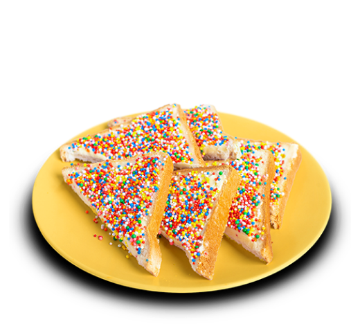 White bread with colourful sprinkles